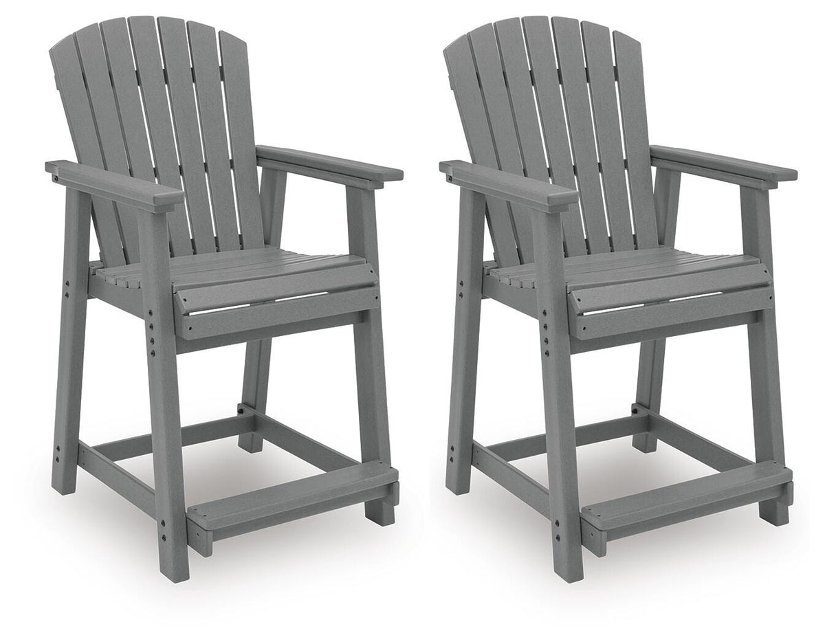 Sanctuary Beach Outdoor Counter Height Bar Stool (Set of 2) (PCP227-SI) - Image 5