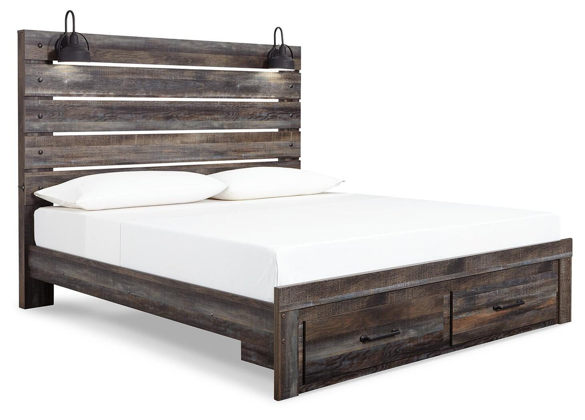 Drystan Panel Storage Bed, Dresser, Mirror and Nightstand - Multi  (B211-SI) - Image 3