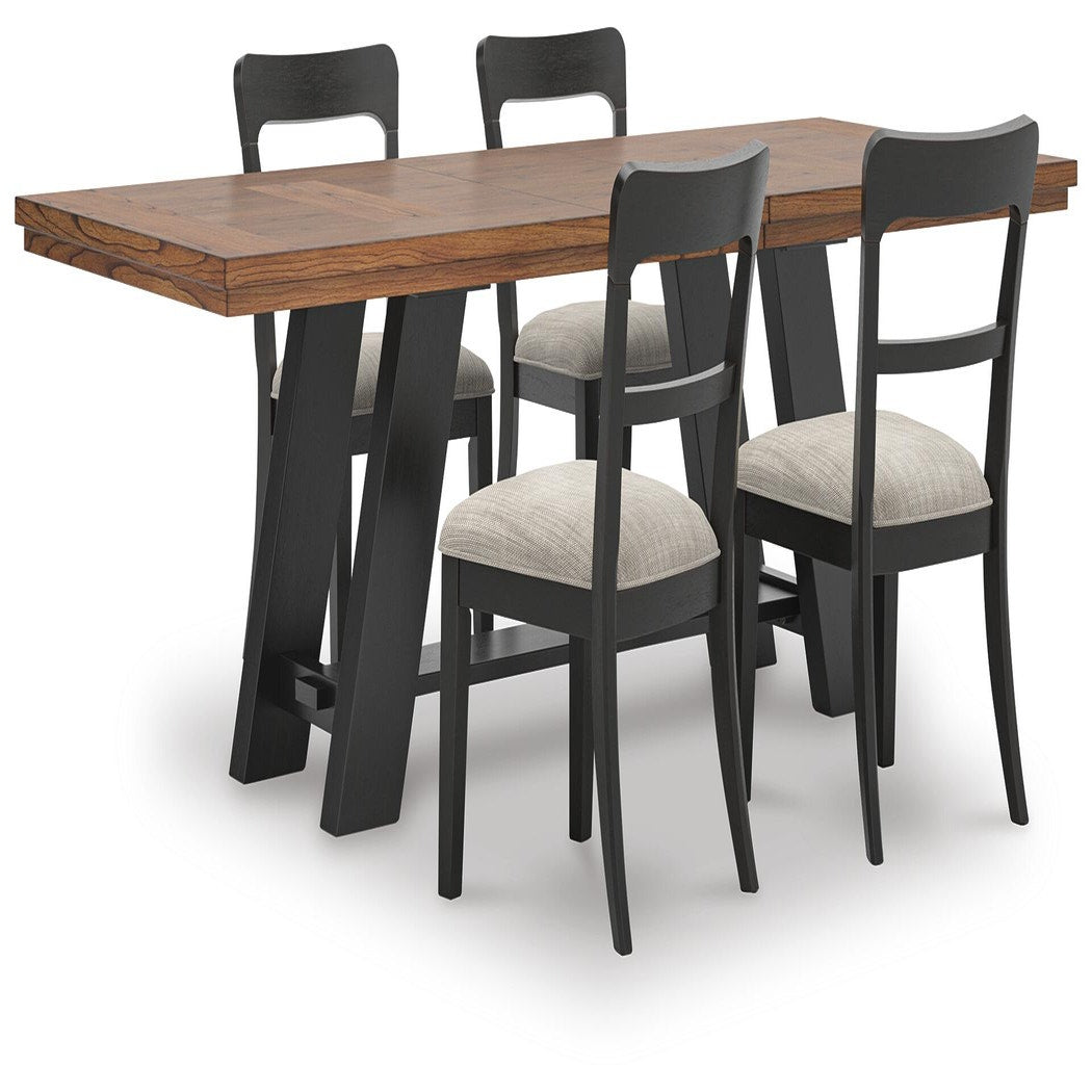 Greddinton Extension Dining Table and 4 Chairs (PCD824-SI)