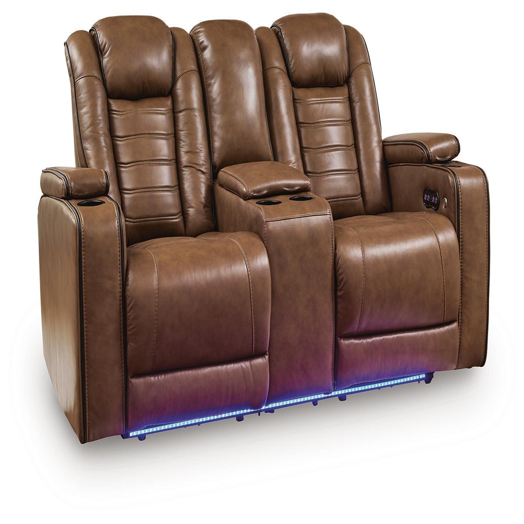 Gruaro Power Reclining Loveseat with Console (PCU14200-SI) - Image 3