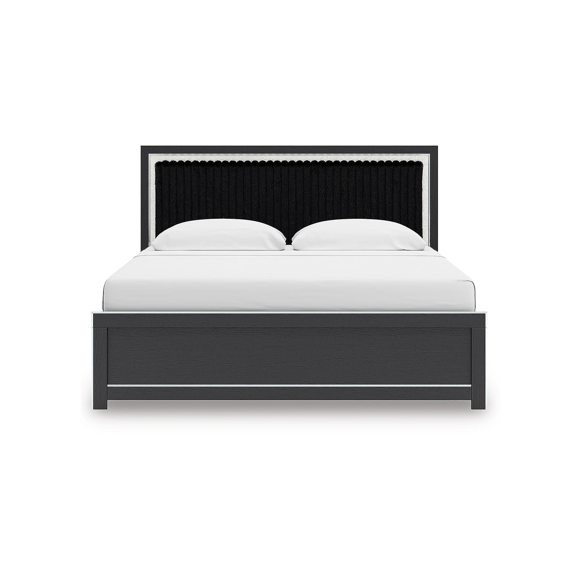 Zuraleus King Panel Bed, Dresser, Mirror and Nightstand (PCB3380-SI) - Image 9