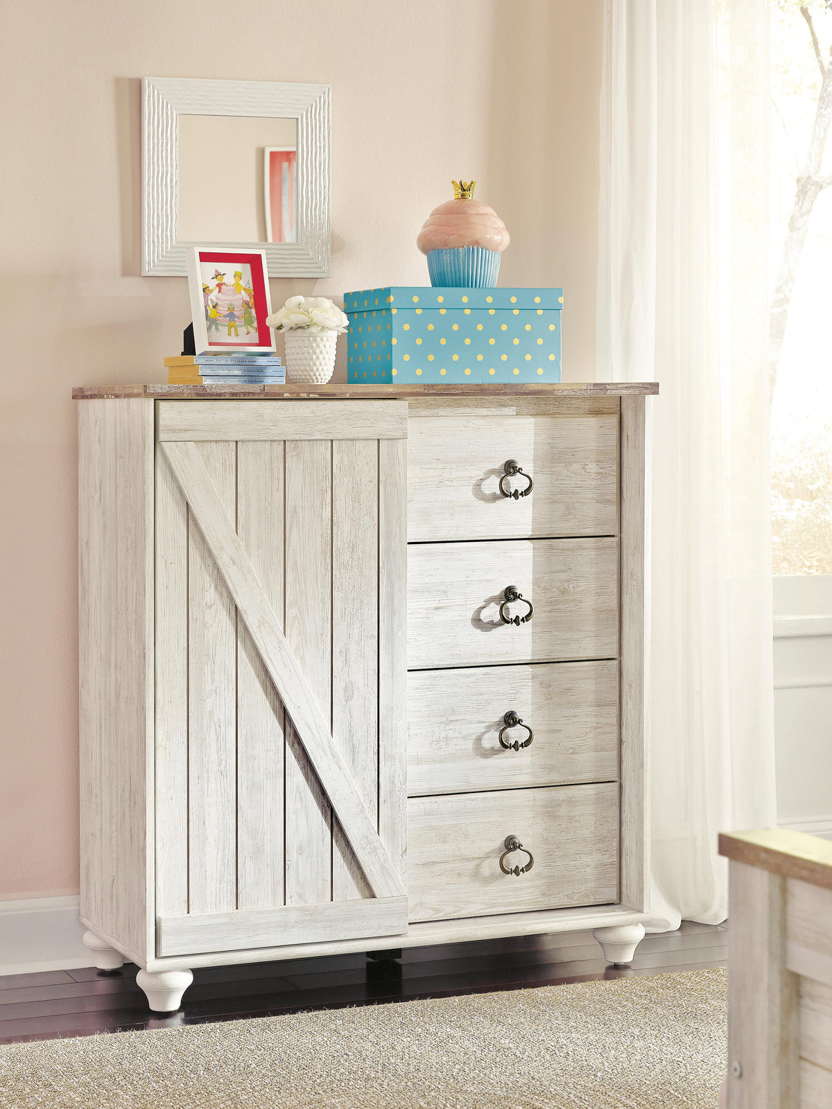 Willowton Dressing Chest (Youth) - Whitewash  (B267-SI) - Image 2