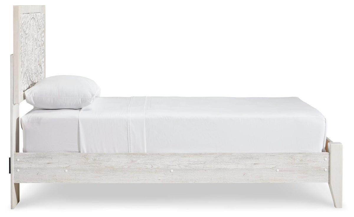 Paxberry Panel Bed, Chest and Nightstand - Whitewash  (B181-SI) - Image 4