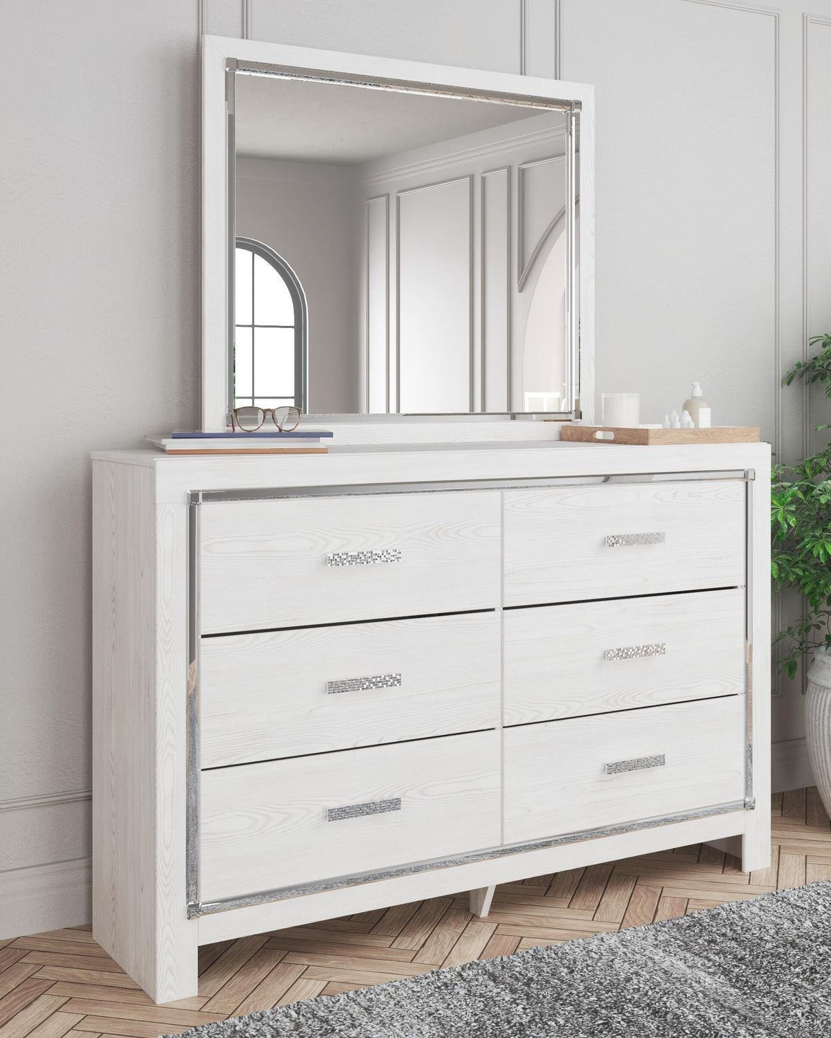 Altyra Storage Bed, Dresser, Mirror and 2 Chests - White  (B2640-SI) - Image 23