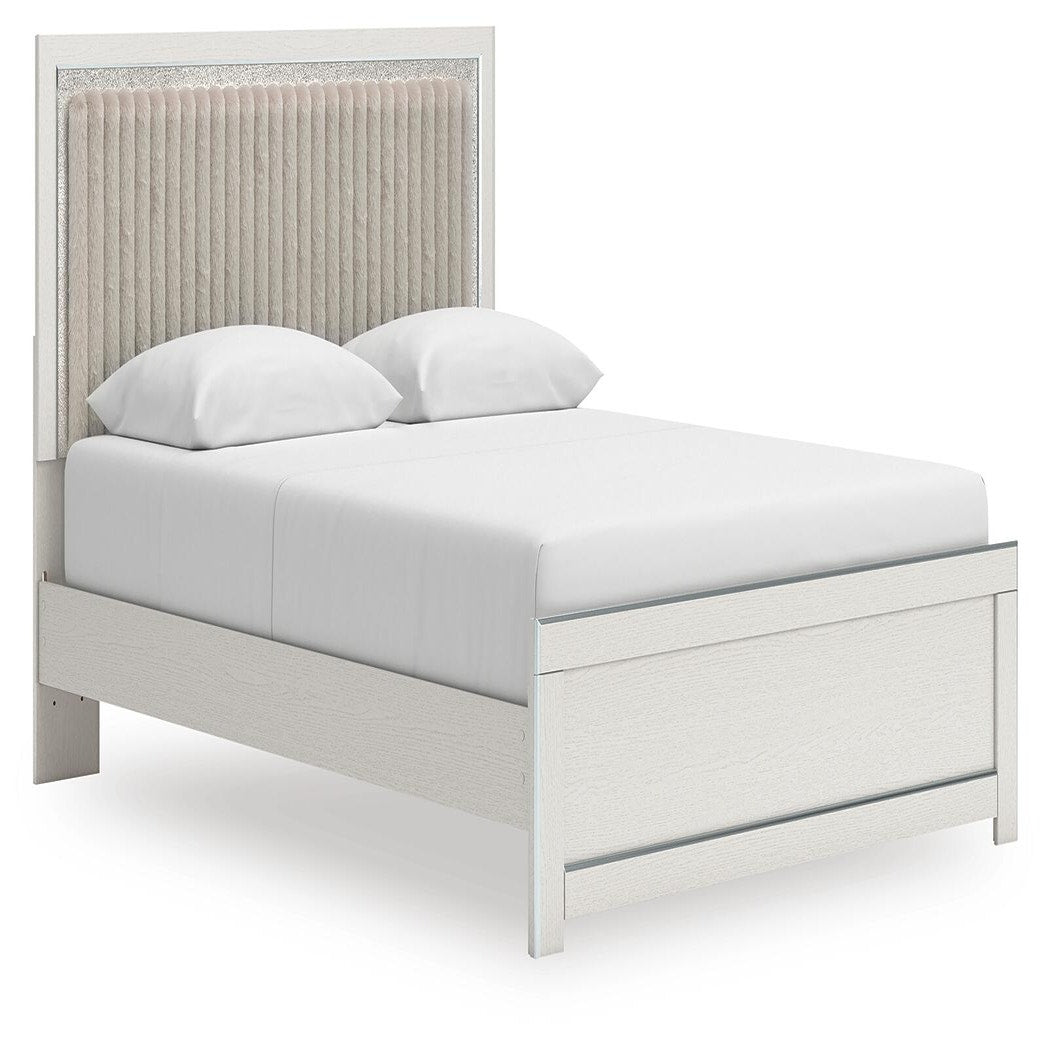 Zuraleus Queen Upholstered Panel Platform Bed, Dresser and Mirror (PCB3381-SI) - Image 10