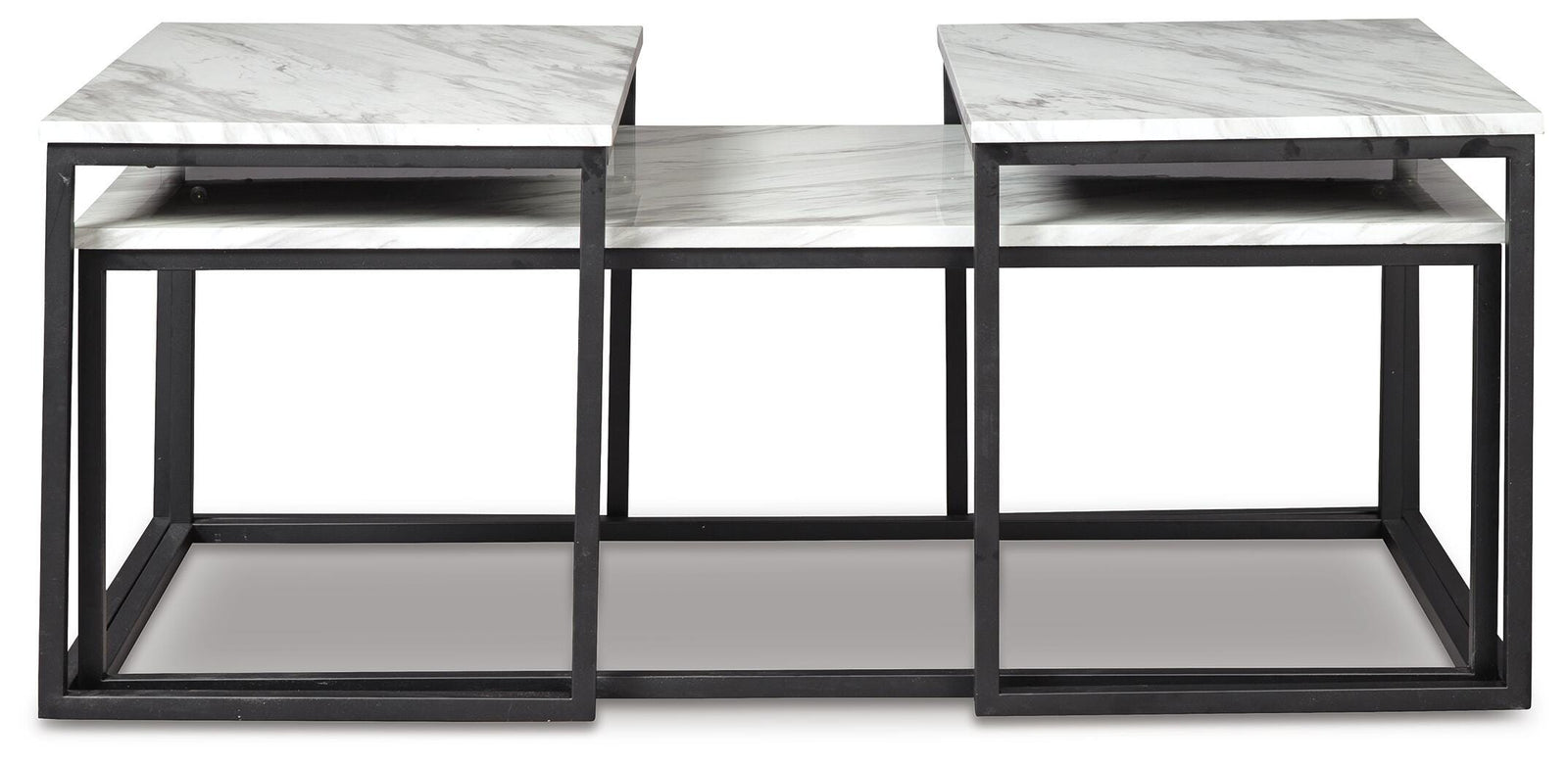 Donnesta Table (Set of 3) - Gray/Black  (T182-SI) - Image 4