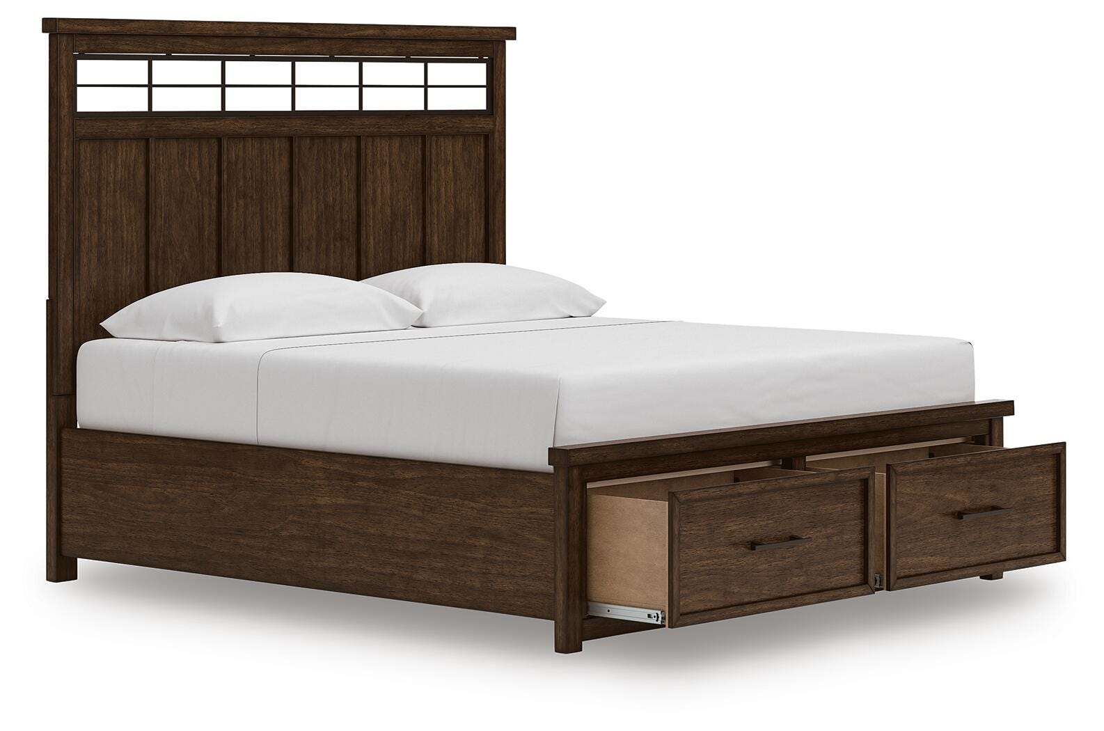 Taffenbrook Panel Storage Bed - Medium Brown  (B849-SI) - Image 3