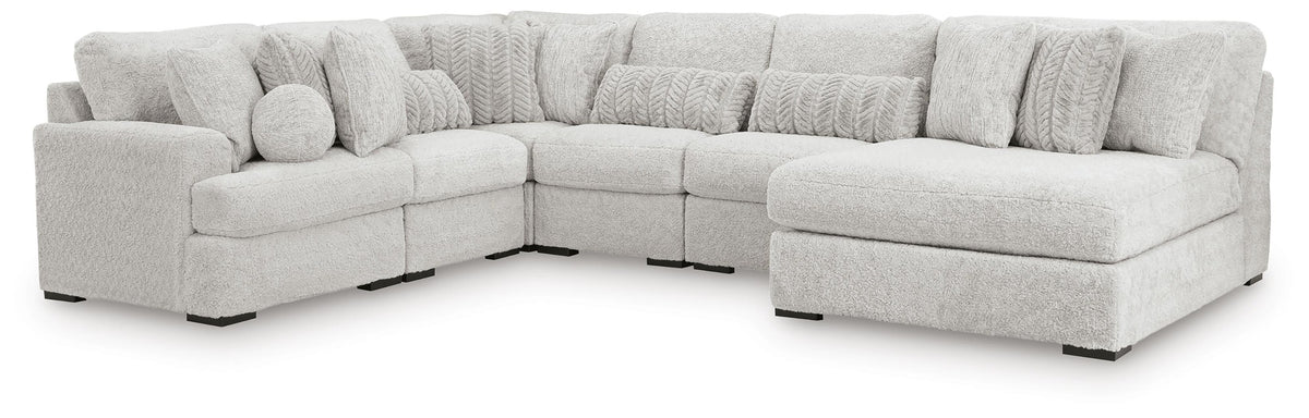 Cuddle Plush 6-Piece Sectional with Chaise (PC59106-SI)