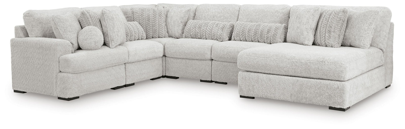 Cuddle Plush 6-Piece Sectional with Chaise (PC59106-SI)