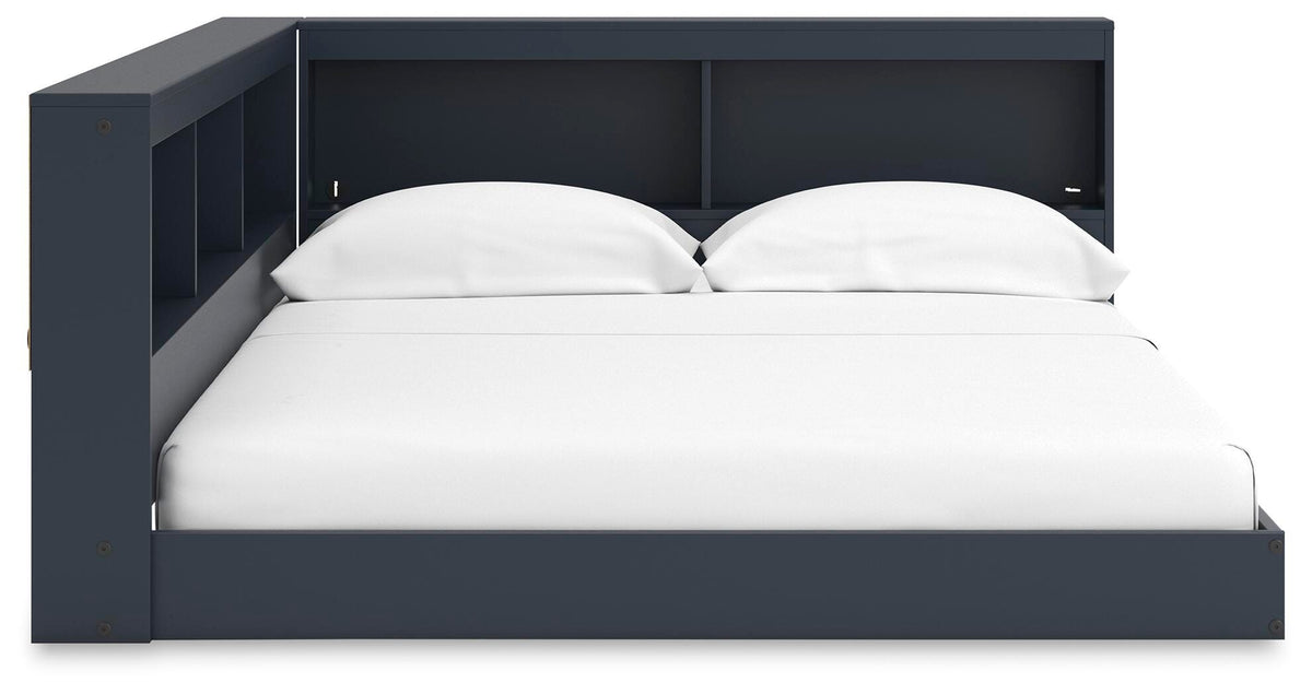 Simmenfort Bookcase Storage Bed (Youth) - Navy Blue  (EB1528-SI) - Image 4