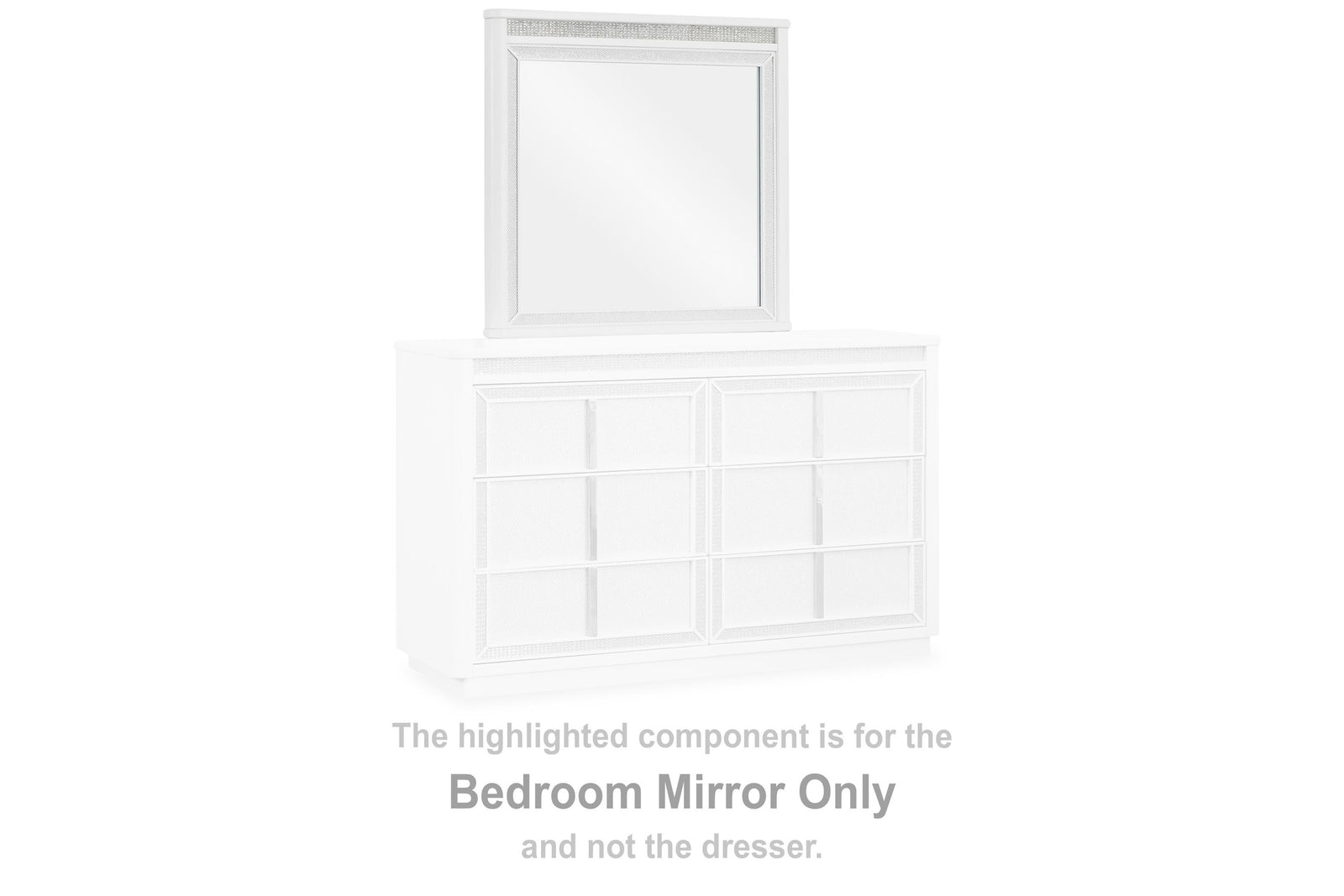 Chalanna Bedroom Mirror - White  (B822-SI) - Image 3