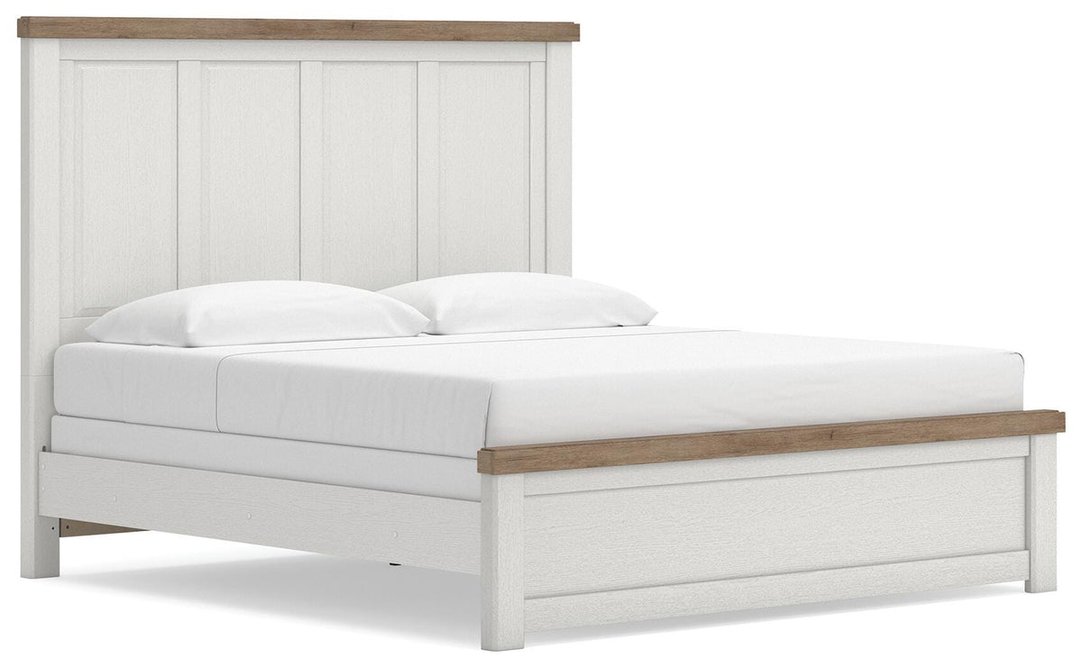Savonport Panel Bed - White/Brown  (B4615-SI)