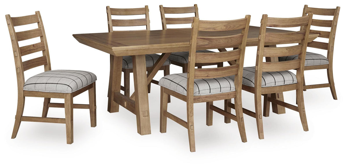 Ridgester Extension Dining Table and 6 Chairs (D858-SI)