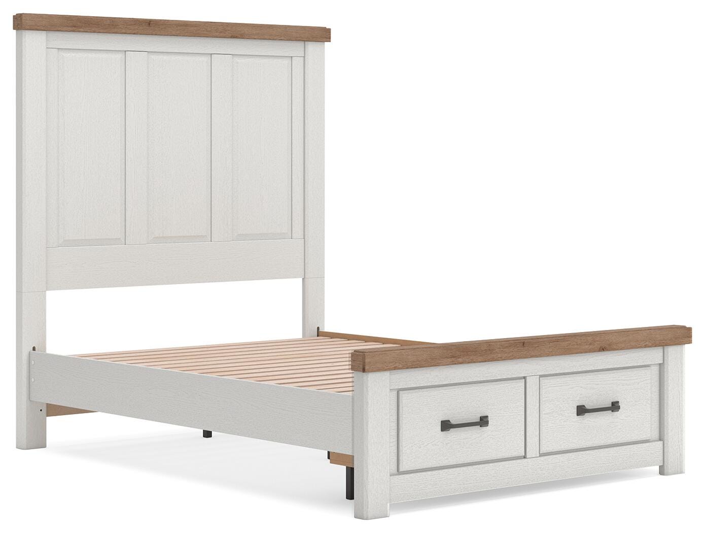 Savonport Panel Storage Bed (Youth) - White/Brown  (B4615-SI) - Image 4