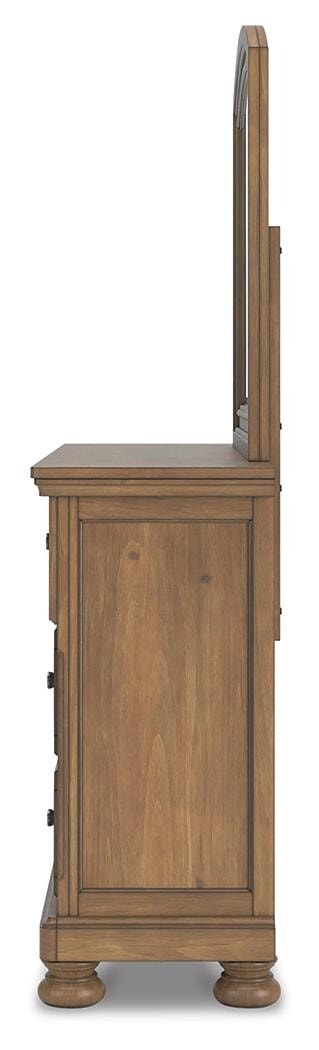 Feddinger King Panel Bed, Dresser, Mirror, Chest and 2 Nightstands (PCB779-SI) - Image 7