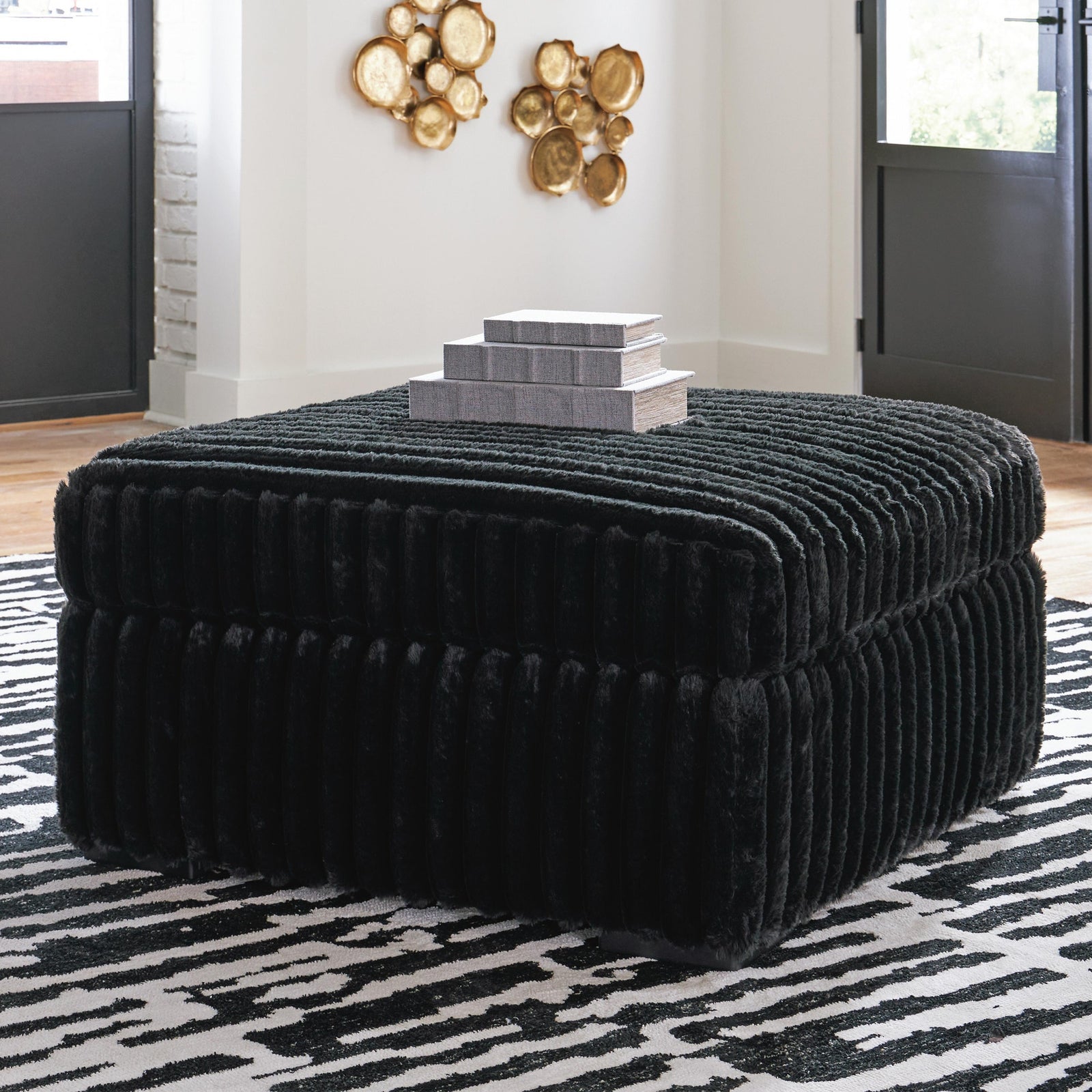 Midnight-Madness Oversized Accent Ottoman (98103-SI) - Image 4