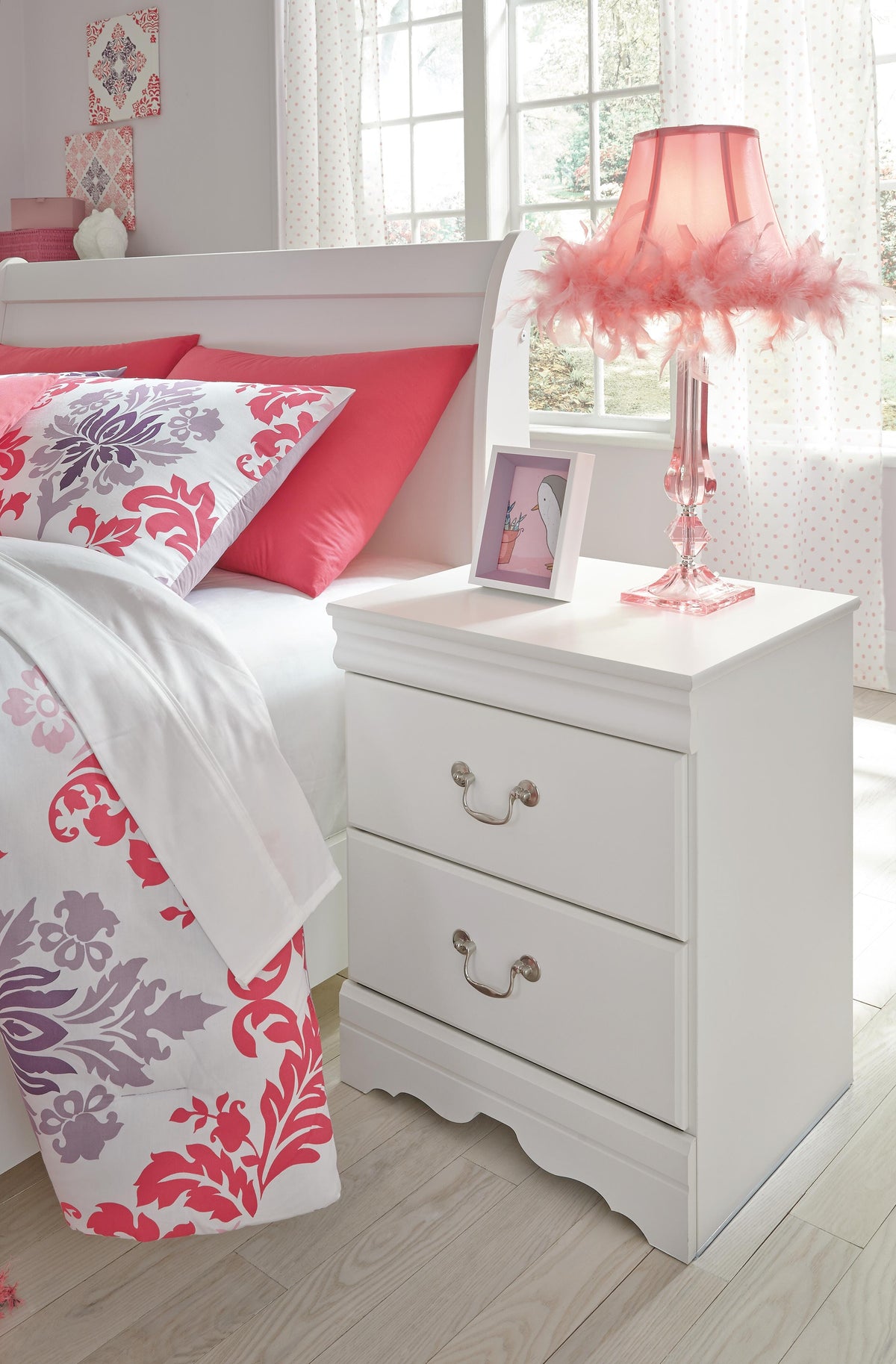 Anarasia Nightstand - White  (B129-SI) - Image 3
