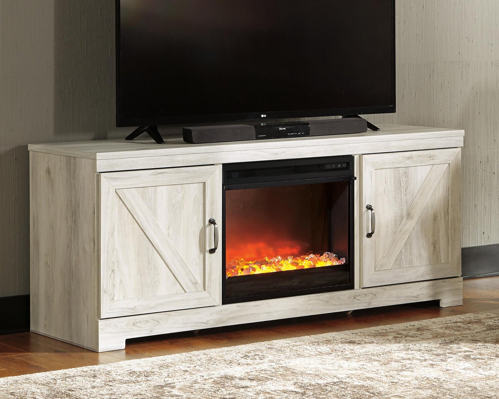 Bellaby 63 TV Stand with Fireplace (W331-SI) - Image 2