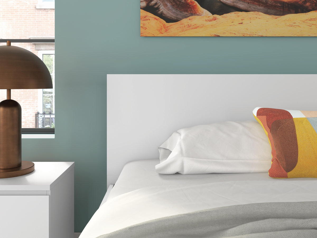 Onita Panel Platform Bed with Storage - White  (EB9630-SI) - Image 10