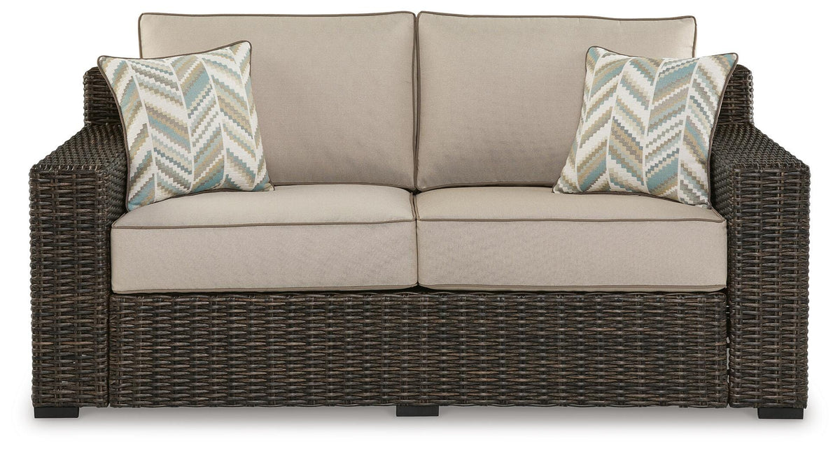 Coastline Bay Outdoor Loveseat with Cushion (P784-SI)