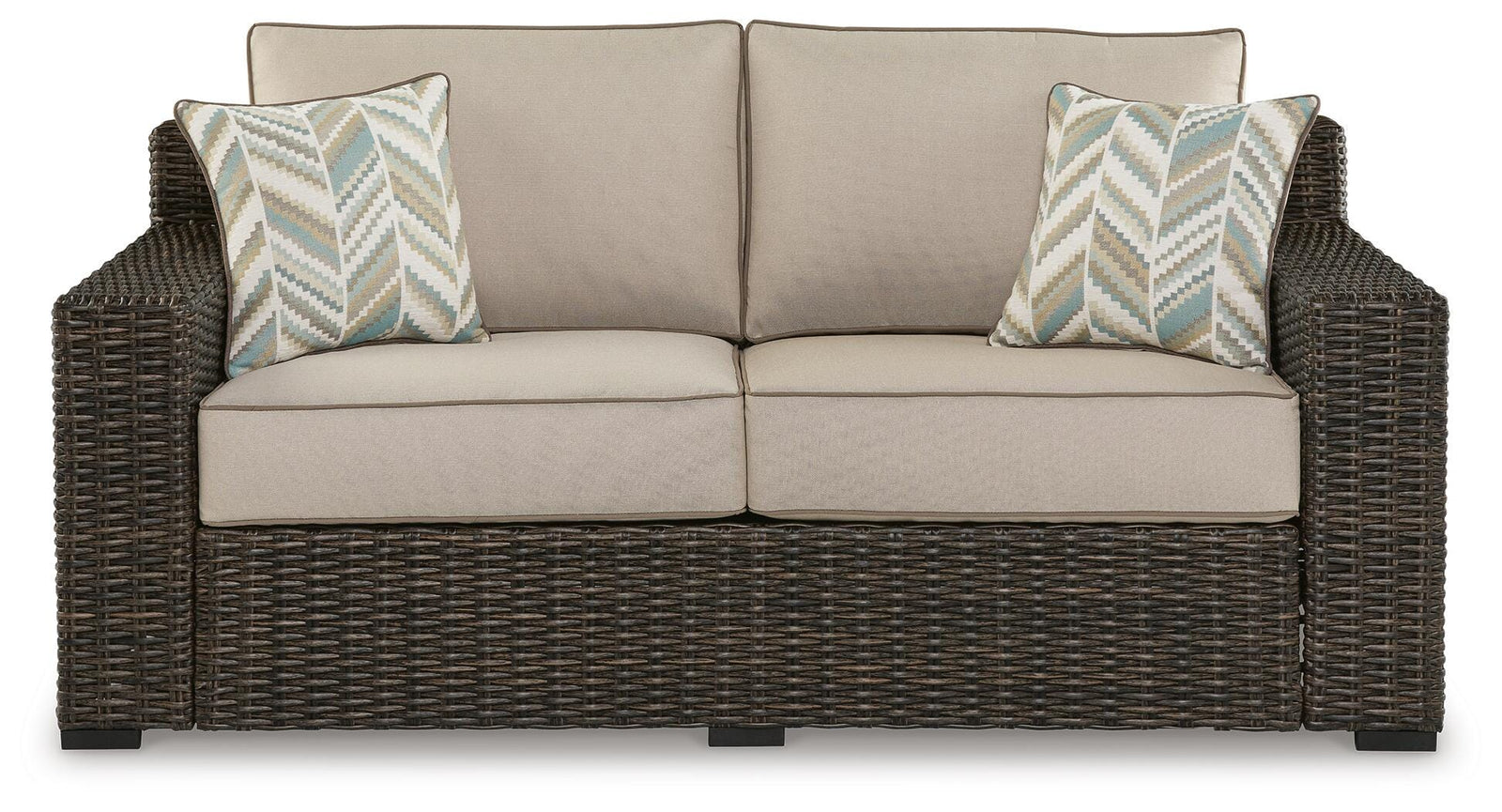 Coastline Bay Outdoor Loveseat with Cushion (P784-SI)