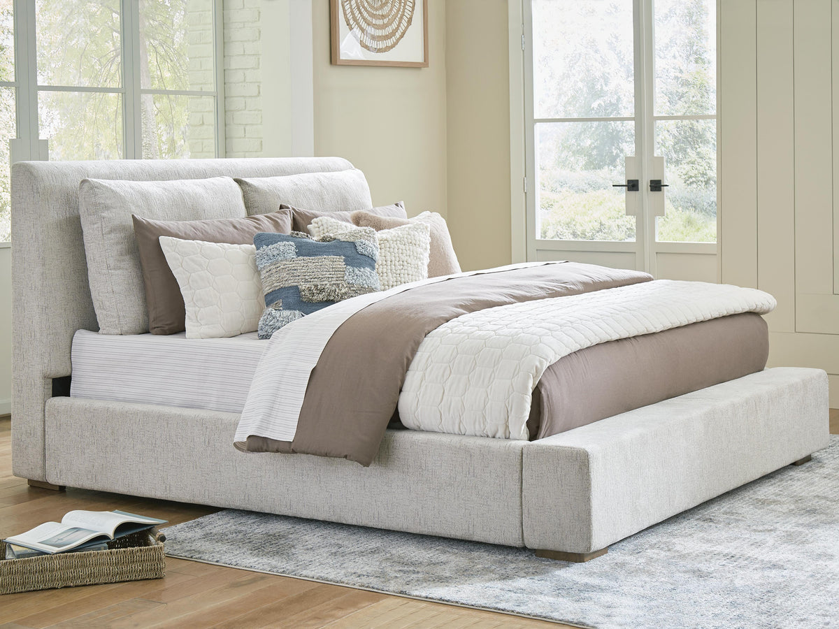 Cabalynn Upholstered Bed and 2 Nightstands (B974-SI) - Image 17