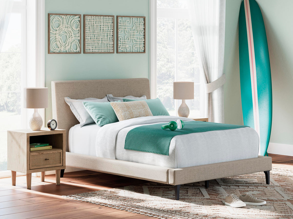 Cielden Upholstered Bed with Roll Slats (Youth) - Soft Gray  (B1199-SI) - Image 8
