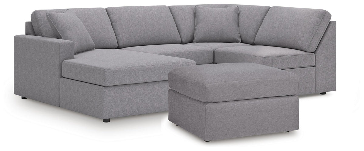 Modmax 4-Piece Sectional and Oversized Accent Ottoman (92104-SI)