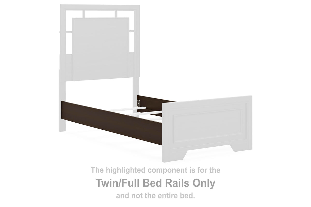 Covetown Bed Rails (Youth) - Dark Brown  (B441-SI)