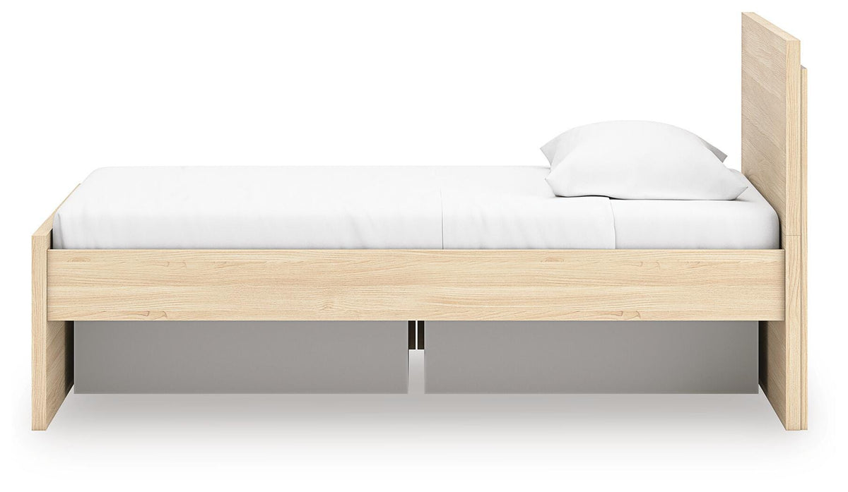 Onita Panel Platform Bed with 1 Side Storage (Youth) - Natural  (EB9632-SI) - Image 8