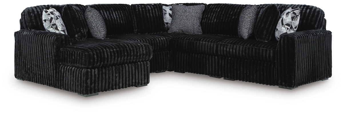 Midnight-Madness 6-Piece Sectional with Chaise (98103-SI) - Image 3