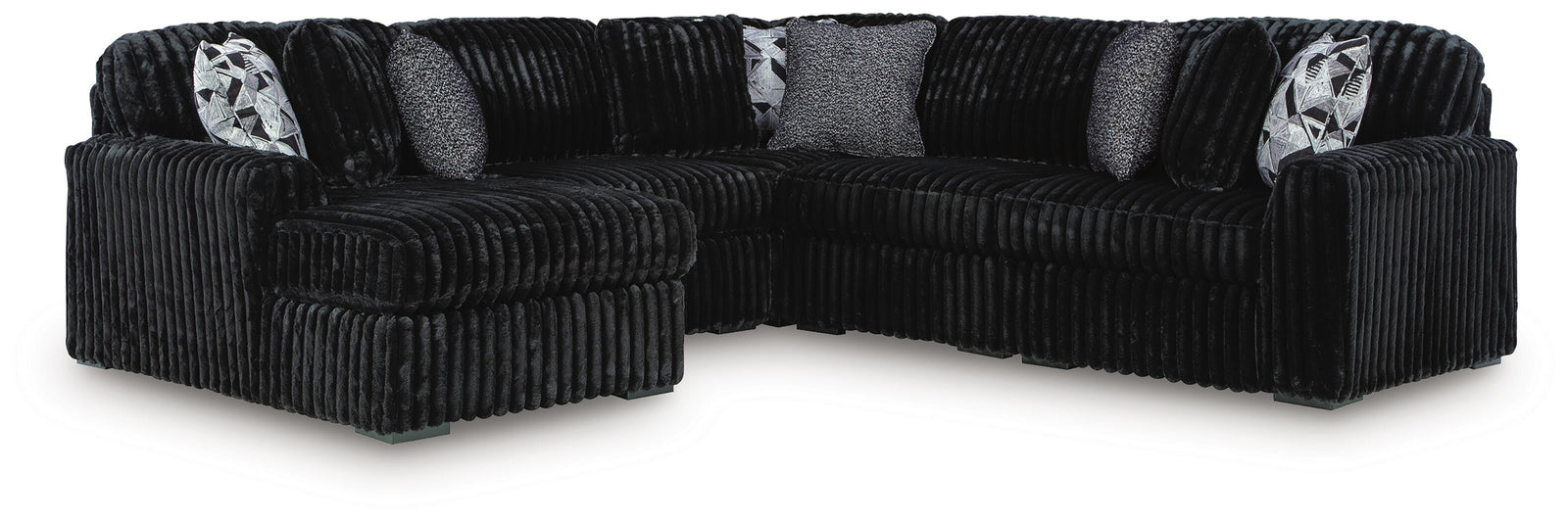 Midnight-Madness 6-Piece Sectional with Chaise (98103-SI)