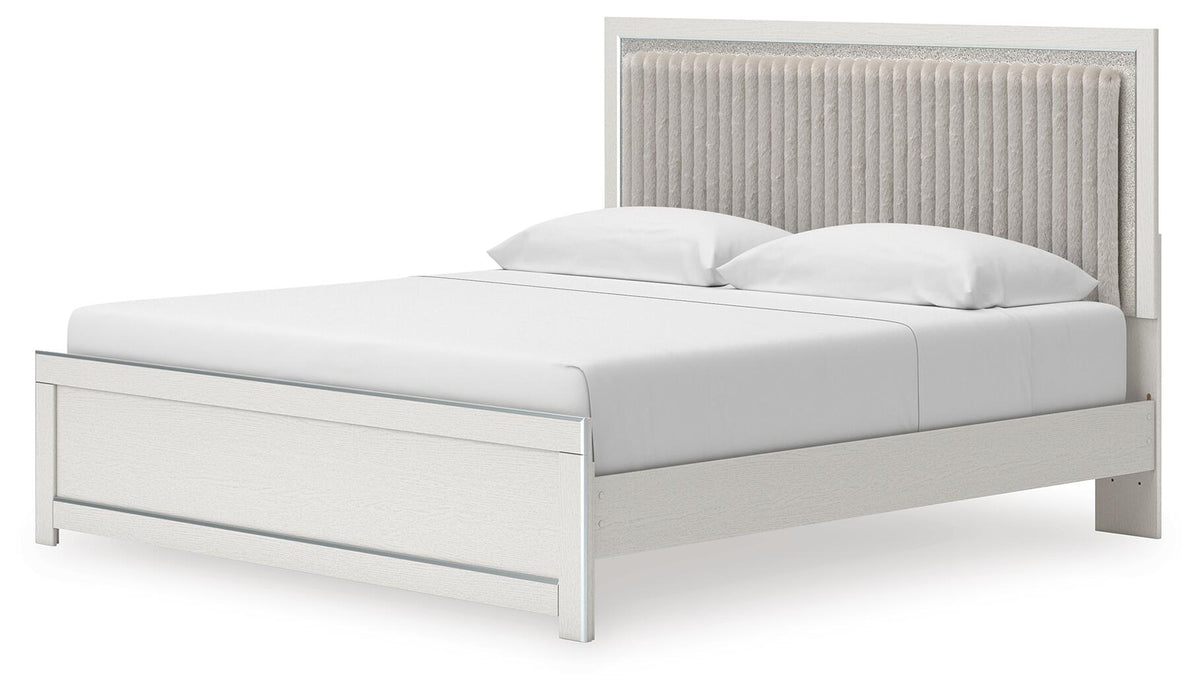 Zuraleus King Upholstered Panel Platform Bed (PCB3381-SI) - Image 3