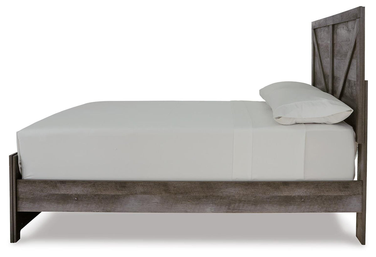 Wynnlow Crossbuck Panel Bed and 2 Chests - Gray  (B440-SI) - Image 8