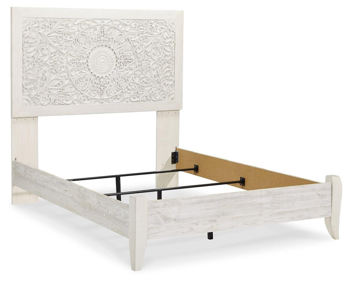 Paxberry Panel Bed, Chest and Nightstand - Whitewash  (B181-SI) - Image 9