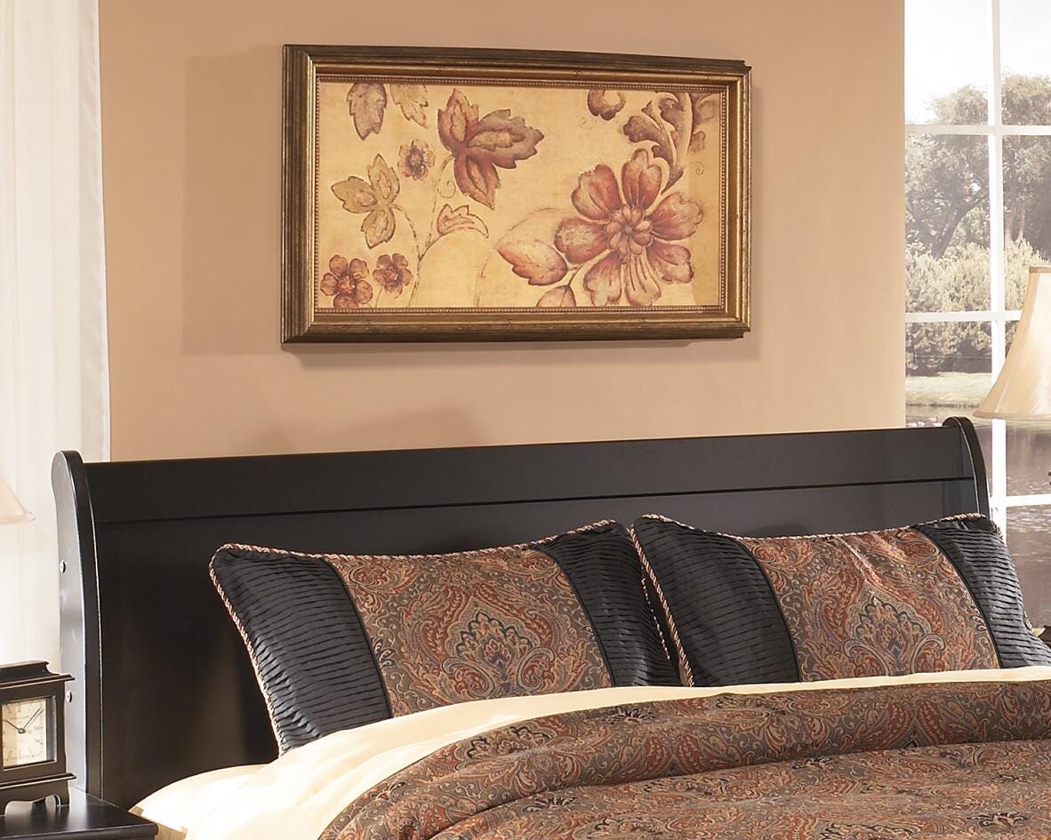 Huey Vineyard Sleight Bed and Chest - Black  (B128-SI) - Image 4
