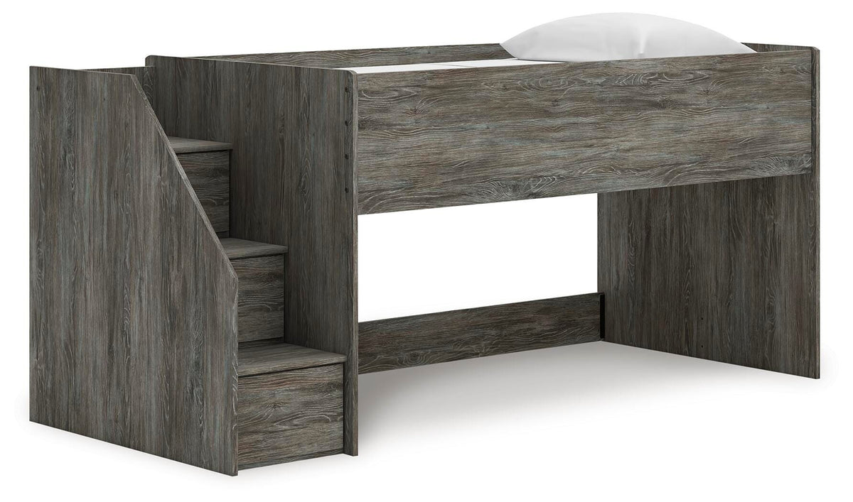 Frandern Loft Bed (Youth) - Gray  (B4480-SI)
