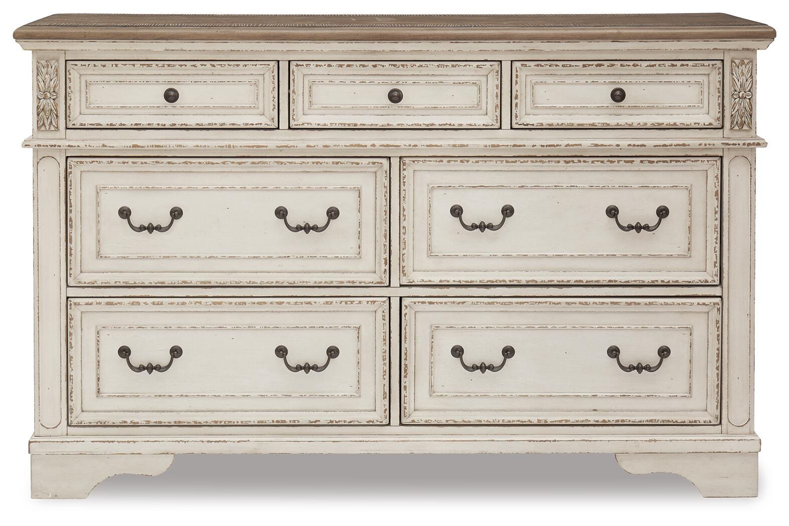 Realyn King Panel Bed, Dresser, Chest and 2 Nightstands (B743-SI) - Image 2