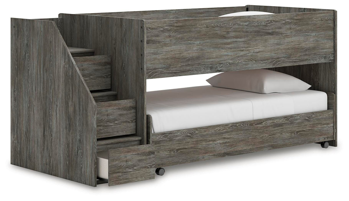Frandern Twin over Twin Loft Bed (Youth) - Gray  (B4480-SI) - Image 3
