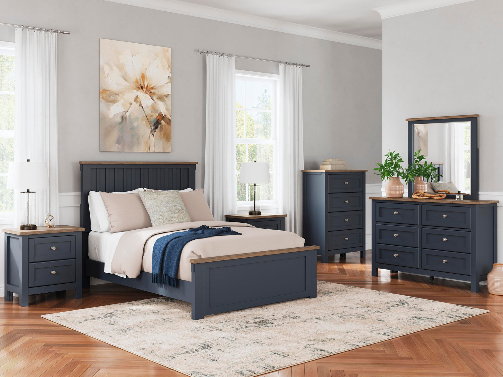 Landocken Chest of Drawers - Brown/Blue  (B414-SI) - Image 10