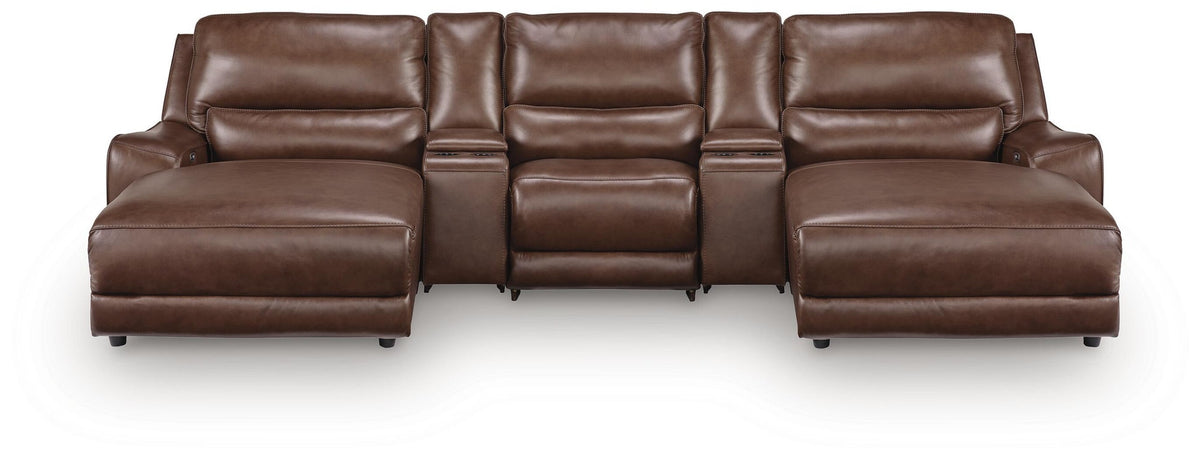 DeepWakes 5-Piece Power Reclining Sectional with Chaise (PCU62607-SI)