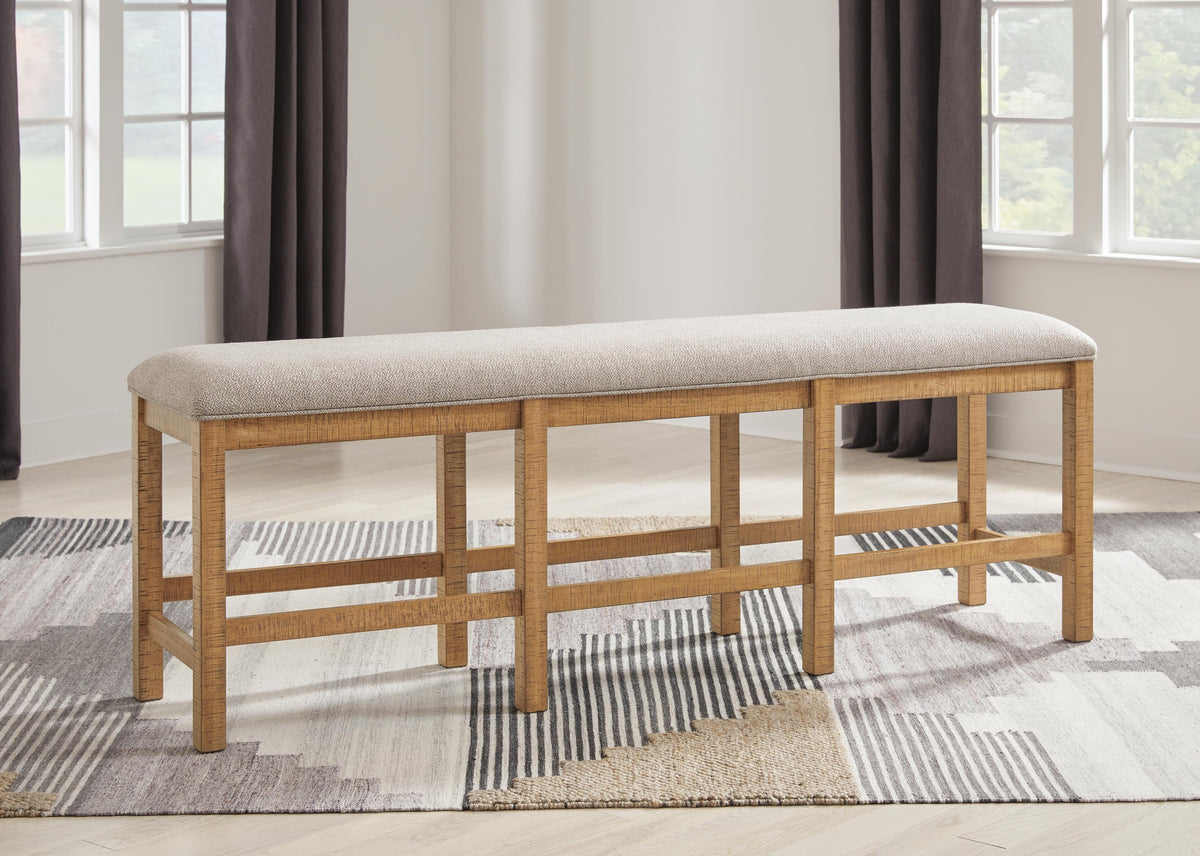 Havonplane Counter Height Dining Table, 6 Barstools and Bench (D773-SI) - Image 22