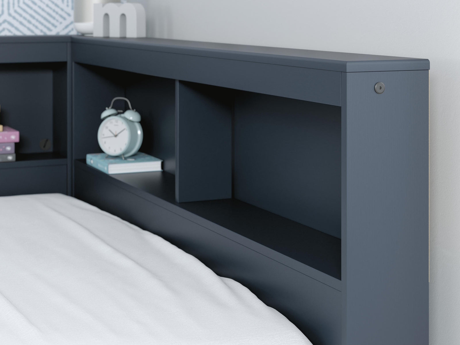 Simmenfort Bookcase Storage Bed (Youth) - Navy Blue  (EB1528-SI) - Image 9