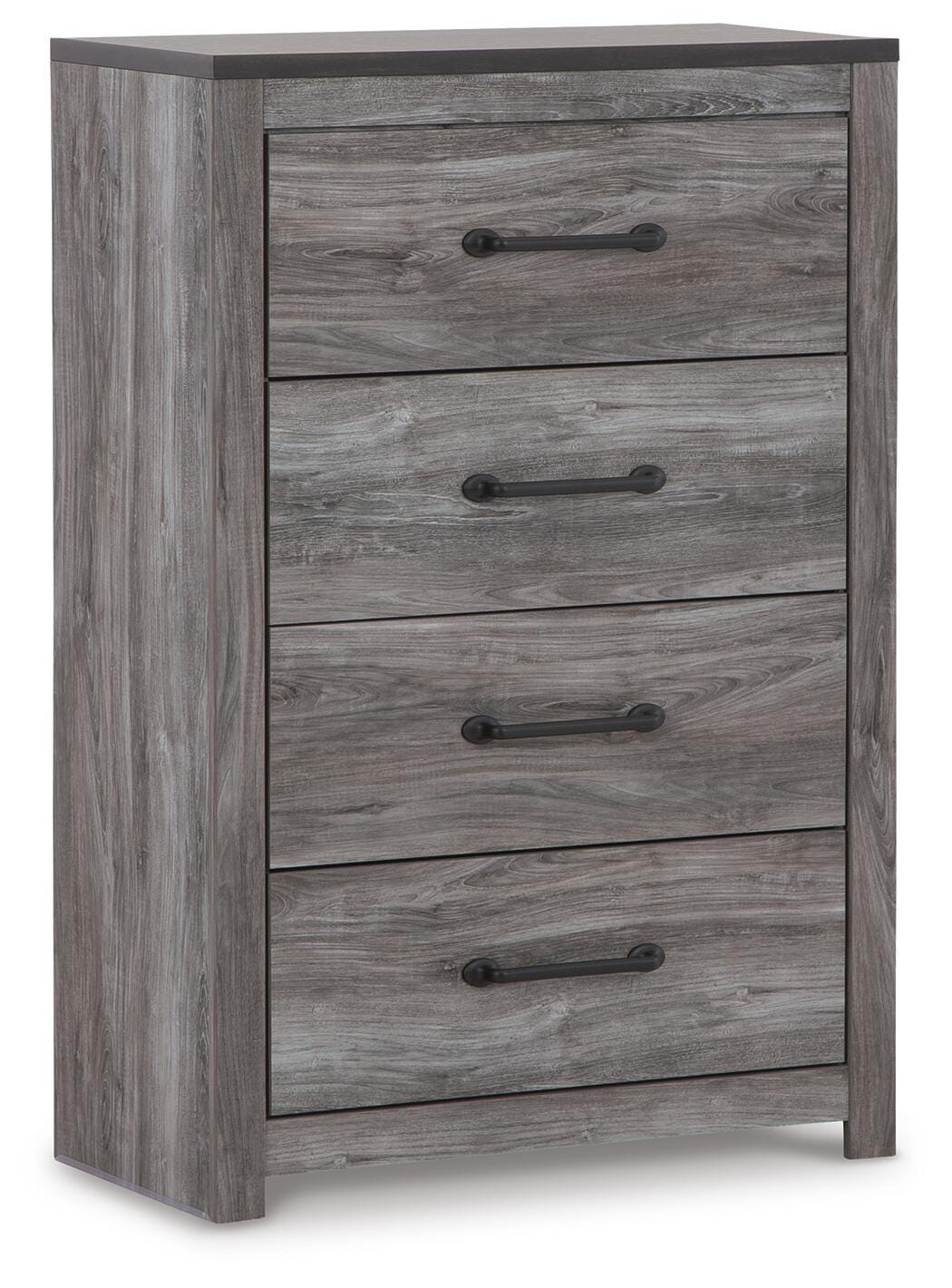 Bronyan Panel Bed, Dresser, Mirror, Chest and 2 Nightstands - Dark Gray  (B1290-SI) - Image 4