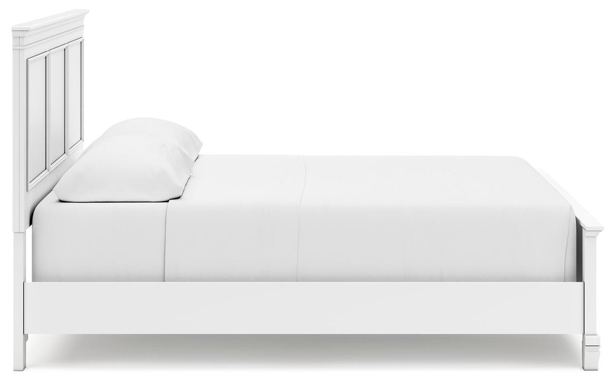 Fortman Panel Bed, Dresser and Mirror - White  (B680-SI) - Image 9