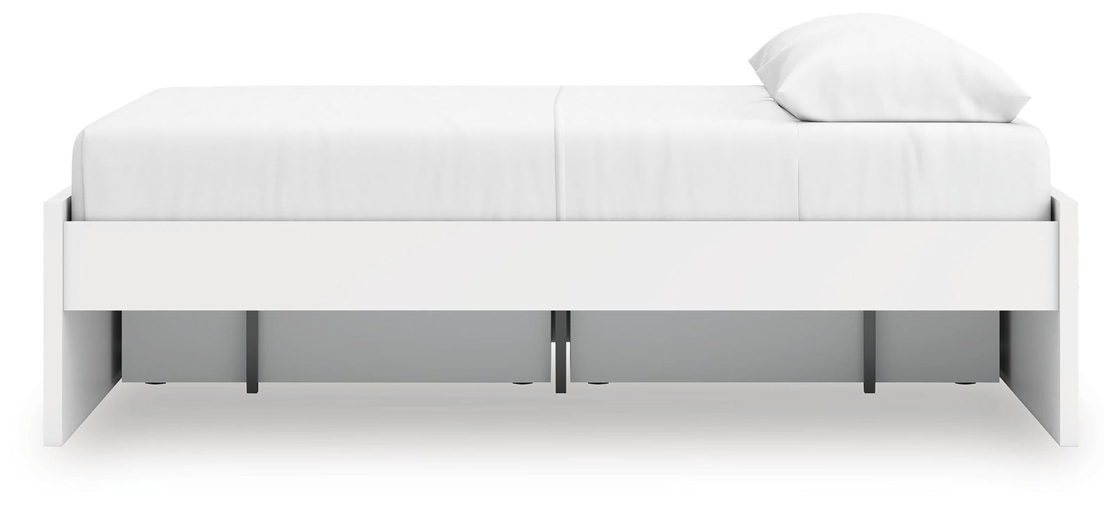 Onita Platform Bed with 1 Side Storage - White  (EB9630-SI) - Image 8