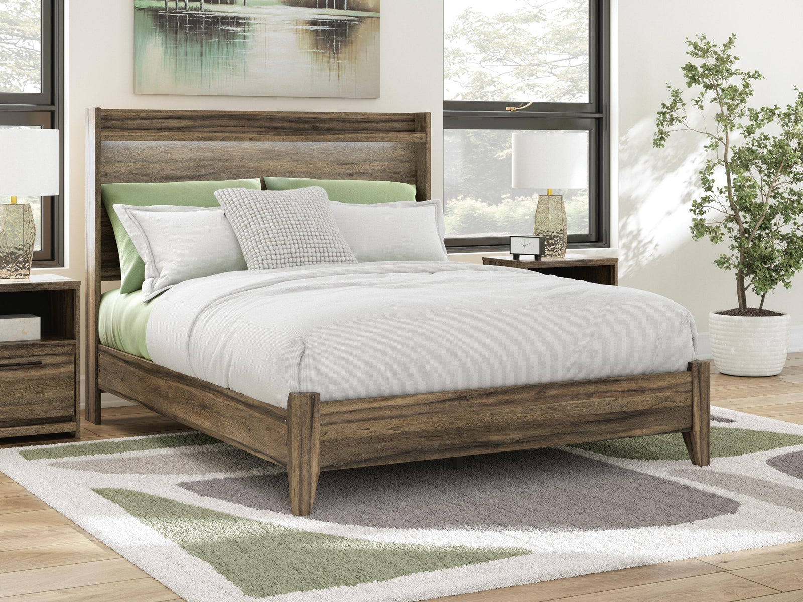 Elbrim Queen Panel Bed, Dresser and Mirror (PCB2005-SI) - Image 18