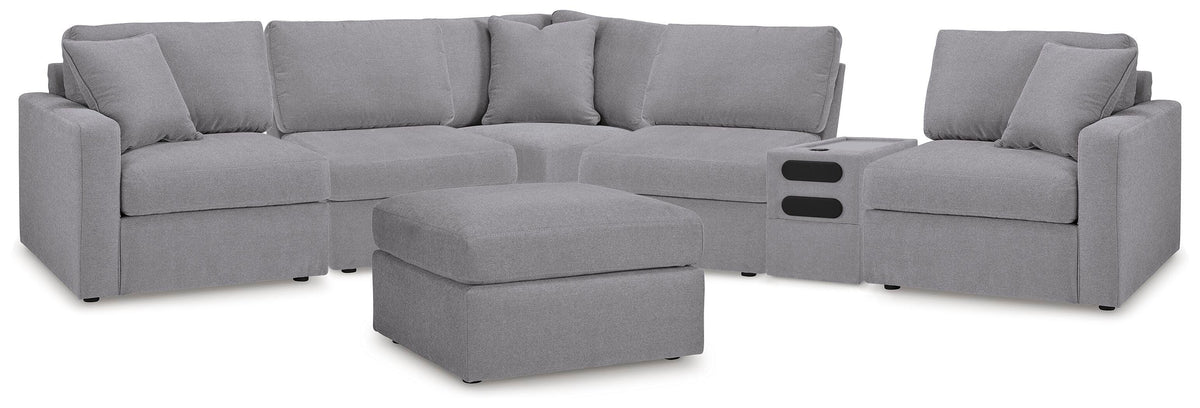 Modmax 6-Piece Sectional and Oversized Accent Ottoman (92104-SI)
