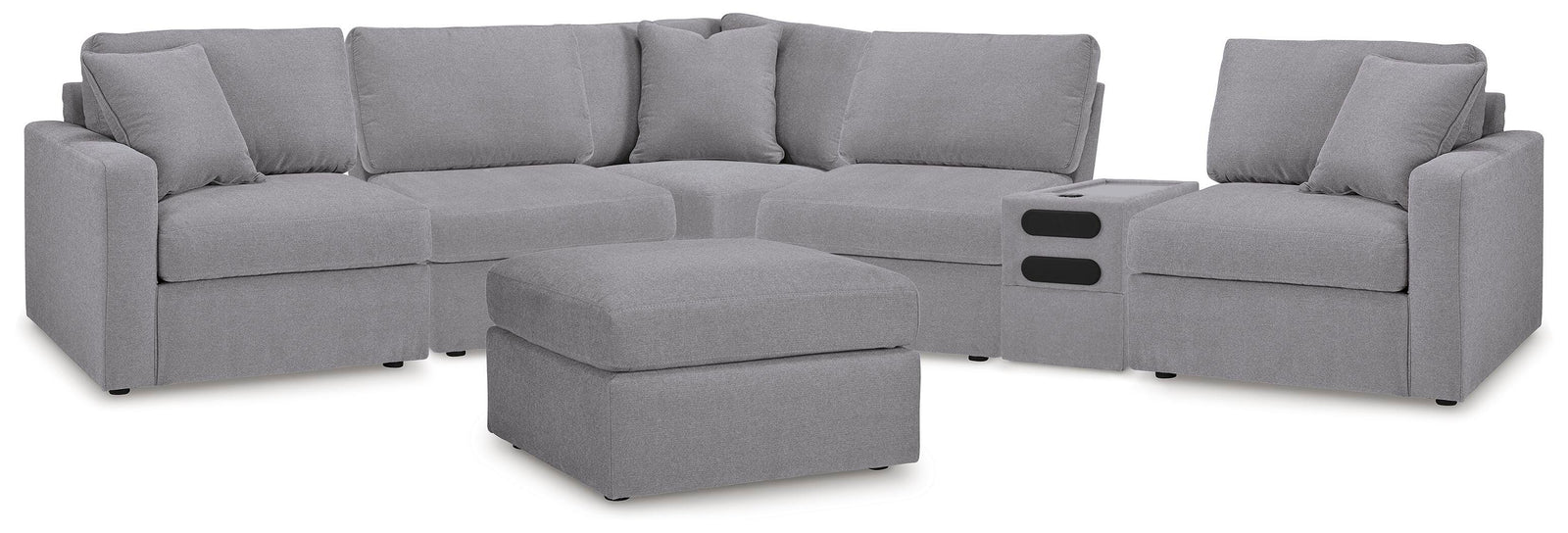 Modmax 6-Piece Sectional and Oversized Accent Ottoman (92104-SI) - Image 2