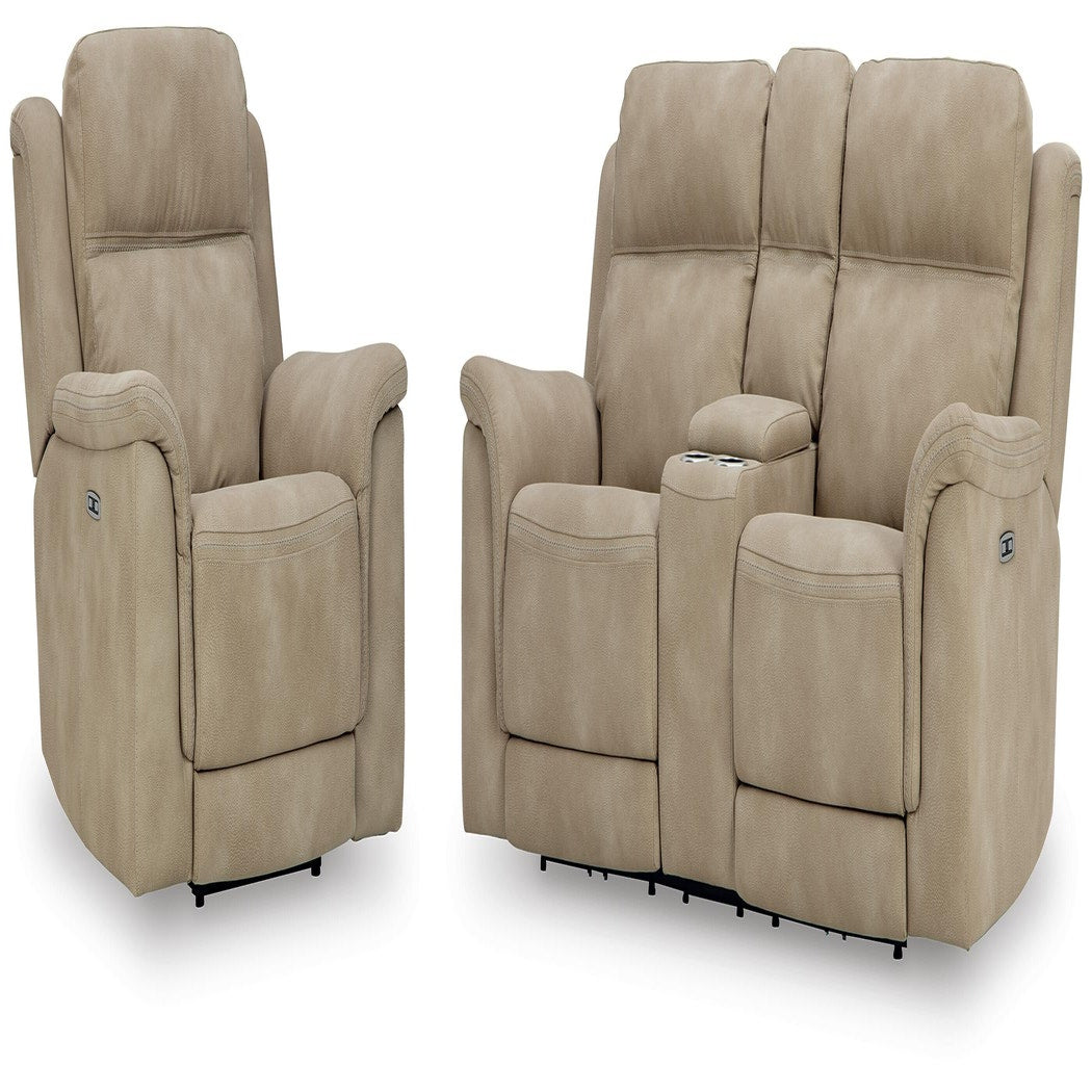 Next-Gen Durapella Power Reclining Loveseat and Power Recliner (59302-SI)